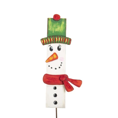 Round Top Collection Snowmen Planks Set - One Yard Decoration. 37.00 Inches - Christmas Frosty Snow Carrot - C21006 - Metal - White 2 Round Top Collection Snowmen Planks Set - One Yard Decoration. 37.00 Inches - Christmas Frosty Snow Carrot - C21006 - Metal - White - Image 2