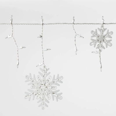 150ct Incandescent Christmas Icicle Lights With Snowflake Novelty Accent Clear Bulbs With White Wire - Wondershop™ 2 150ct Incandescent Christmas Icicle Lights With Snowflake Novelty Accent Clear Bulbs With White Wire - Wondershop™ - Image 2