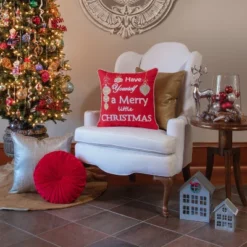 19"x19" Merry Little Christmas Square Throw Pillow Cover Red - Pillow Perfect 6 19"x19" Merry Little Christmas Square Throw Pillow Cover Red - Pillow Perfect -Christmas Decorations GUEST 03cb98fd 606a 44ef ba96 b07d0f2f46d0