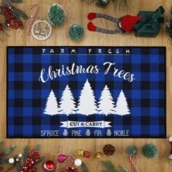 Trinity Plaid White Christmas Tree Non-Slip Decorative Doormat, 17" X 29" 12 Trinity Plaid White Christmas Tree Non-Slip Decorative Doormat, 17" X 29" -Christmas Decorations GUEST 0795a2aa b1d3 4707 90bf 8b32bfc49a79