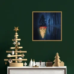 16" X 16" The Hope Of Christmas Tree By Terry F Framed Canvas Wall Art - Amanti Art -Christmas Decorations GUEST 0a3602fd 11a0 47f8 85cc c2652ef8b057