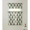Kate Aurora Christmas Trees & Evergreens Complete Semi Sheer Kitchen Curtain Tier & Valance Set