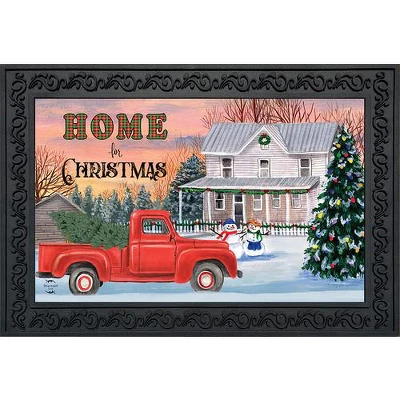 Home For Christmas Doormat Pickup Truck Indoor Outdoor 30" X 18" Briarwood Lane 1 Home For Christmas Doormat Pickup Truck Indoor Outdoor 30" X 18" Briarwood Lane