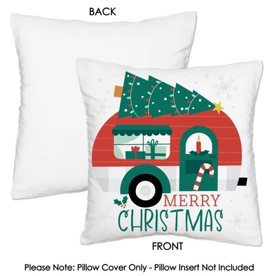 Big Dot Of Happiness Camper Christmas - Red And Green Holiday Party Home Decorative Canvas Cushion Case - Throw Pillow Cover - 16 X 16 Inches 5 Big Dot Of Happiness Camper Christmas - Red And Green Holiday Party Home Decorative Canvas Cushion Case - Throw Pillow Cover - 16 X 16 Inches - Image 5