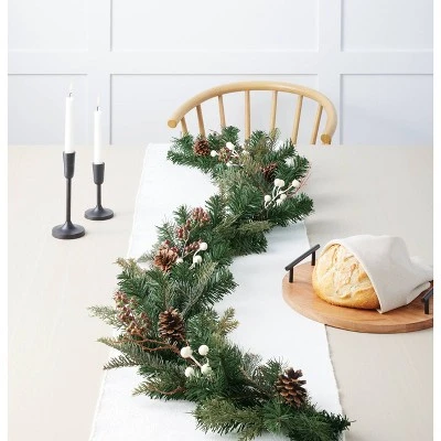 6' Mixed Greenery With Pinecones & White Berries Artificial Christmas Garland Green - Wondershop™ 1 6' Mixed Greenery With Pinecones & White Berries Artificial Christmas Garland Green - Wondershop™