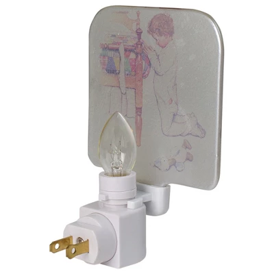Northlight 6" Norman Rockwell 'A Christmas Prayer' Glass Night Light 2 Northlight 6" Norman Rockwell 'A Christmas Prayer' Glass Night Light - Image 2