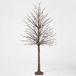 6ft Faux Bark Twig Tree Christmas LED Novelty Sculpture Twinkle Lights Warm White - Wondershop™