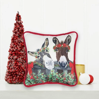 C&F Home 8" X 8" Christmas Donkey Petite Printed Throw Pillow 5 C&F Home 8" X 8" Christmas Donkey Petite Printed Throw Pillow - Image 5