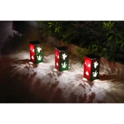 Techko Maid LED Solar 10.8" Portable Christmas Cut Out Decorative Outdoor Lantern Clear 21 Techko Maid LED Solar 10.8" Portable Christmas Cut Out Decorative Outdoor Lantern Clear -Christmas Decorations GUEST 17803588 35ad 428c ac99 564987331561