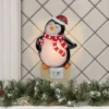 Northlight 6" Black And Red Happy Penguin In Santa Hat Christmas Night Light