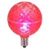 Vickerman Club Pack Of 25 LED G50 Pink Replacement Christmas Light Bulbs - E12 Base