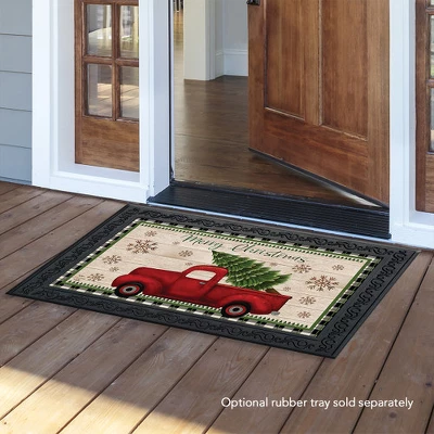 Merry Christmas Pickup Truck Doormat Indoor Outdoor 30" X 18" Briarwood Lane 2 Merry Christmas Pickup Truck Doormat Indoor Outdoor 30" X 18" Briarwood Lane - Image 2