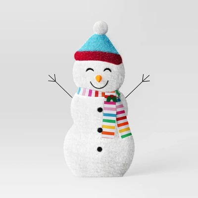 36" Incandescent Fabric Snowman Christmas Novelty Sculpture Light White - Wondershop™ 2 36" Incandescent Fabric Snowman Christmas Novelty Sculpture Light White - Wondershop™ - Image 2
