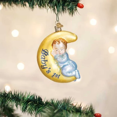 Old World Christmas Dreamtime Boy - One Ornament 4 Inches - Moon Ornament - 10241 - Glass - Multicolored 2 Old World Christmas Dreamtime Boy - One Ornament 4 Inches - Moon Ornament - 10241 - Glass - Multicolored - Image 2