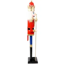Sunnydaze Decor Sunnydaze Arnold The Strong Indoor Decorative Traditional Christmas Wooden Nutcracker Statue, 48-Inch -Christmas Decorations GUEST 2021ab07 3100 462a a453 087604845442