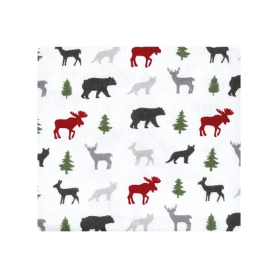 Hudson Baby Unisex Baby Cotton Flannel Receiving Blankets, Woodland Christmas, One Size 2 Hudson Baby Unisex Baby Cotton Flannel Receiving Blankets, Woodland Christmas, One Size - Image 2