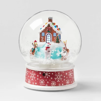9.8" Animated Gingerbread House Snow Globe Christmas Decorative Prop - Wondershop™ 2 9.8" Animated Gingerbread House Snow Globe Christmas Decorative Prop - Wondershop™ - Image 2