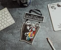 Silver Buffalo Disney Nightmare Before Christmas "Good Fright" 2-Piece Hanging Sign Wall Art