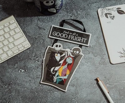 Silver Buffalo Disney Nightmare Before Christmas "Good Fright" 2-Piece Hanging Sign Wall Art 1 Silver Buffalo Disney Nightmare Before Christmas "Good Fright" 2-Piece Hanging Sign Wall Art
