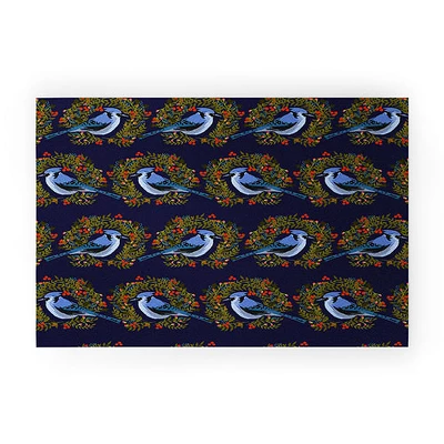 Joy Laforme Christmas Blue Jay Wreaths Welcome Mat - Society6 5 Joy Laforme Christmas Blue Jay Wreaths Welcome Mat - Society6 - Image 5