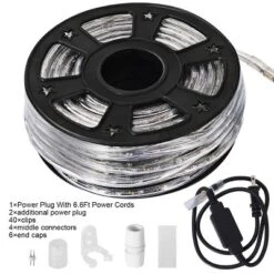 Costway 100' 2 Wire LED Rope Light Christmas Decorative Party In/Outdoor 110V Warm White -Christmas Decorations GUEST 2be6f237 245e 4873 9a07 972db94e124e