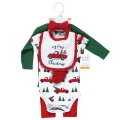 Hudson Baby Infant Girl Cotton Layette Set, Christmas Gift