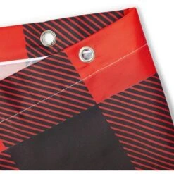 Juvale Red Buffalo Plaid Merry Christmas Tree Bath Shower Curtain Set Polyester With 12 Hooks For Bathroom Decor 70"x71" -Christmas Decorations GUEST 313748f8 a92e 45ea bc3c e8cd50e24227