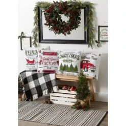 4pk 18"x18" Christmas Printed Square Throw Pillow Covers - Design Imports 23 4pk 18"x18" Christmas Printed Square Throw Pillow Covers - Design Imports -Christmas Decorations GUEST 3163d408 9c22 46f4 8031 9aea04540a10