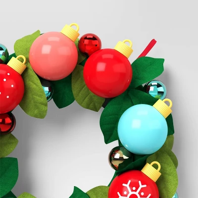 14.5" Pre-lit Battery Operated Christmas Novelty Wreath Green - Wondershop™ 2 14.5" Pre-lit Battery Operated Christmas Novelty Wreath Green - Wondershop™ - Image 2