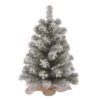 Transpac Artificial 24 In. Multicolor Christmas Snow Colorado Tree With Bagged Stand