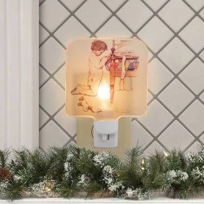 Northlight 6" Norman Rockwell 'A Christmas Prayer' Glass Night Light 1 Northlight 6" Norman Rockwell 'A Christmas Prayer' Glass Night Light