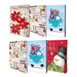 Lindy Bowman Pack Of 6 Large Christmas Holiday Gift Box Assortment