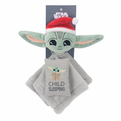 Lambs & Ivy Star Wars Baby Yoda Holiday/Christmas Security Blanket - Lovey & Door Pillow Gift Set - 2pc 8 Lambs & Ivy Star Wars Baby Yoda Holiday/Christmas Security Blanket - Lovey & Door Pillow Gift Set - 2pc - Image 8
