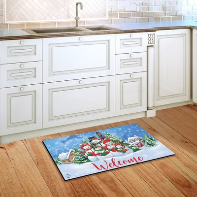 Caroling Snowmen Christmas Doormat Welcome Indoor Outdoor 30" X 18" Briarwood Lane 3 Caroling Snowmen Christmas Doormat Welcome Indoor Outdoor 30" X 18" Briarwood Lane - Image 3