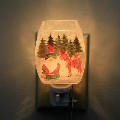 Stony Creek Gnomes W/Red Hats Night Light - One Nightlight 4.75 Inches - Electric Christmas Winter Pines - - Glass - Multicolored 1 Stony Creek Gnomes W/Red Hats Night Light - One Nightlight 4.75 Inches - Electric Christmas Winter Pines - - Glass - Multicolored