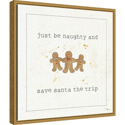 16" X 16" Christmas Cuties VII Gingerbread By Pela Studio Framed Canvas Wall Art - Amanti Art 1 16" X 16" Christmas Cuties VII Gingerbread By Pela Studio Framed Canvas Wall Art - Amanti Art