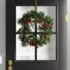 24" Mixed Greenery With Pinecones Artificial Christmas Wreath Green - Wondershop™