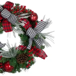 Northlight Plaid And Houndstooth And Red Berries Artificial Christmas Wreath - 24-Inch, Unlit 5 Northlight Plaid And Houndstooth And Red Berries Artificial Christmas Wreath - 24-Inch, Unlit -Christmas Decorations GUEST 446f17bd 25ed 4b81 94e6 29519f3f0bed