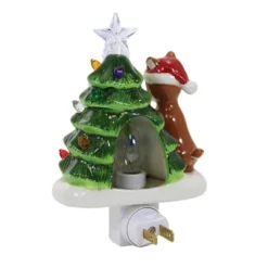 Christmas 6.5" Rudolph With Vintage Tree Night Light Electric Plug-In Roman, Inc - Nightlights