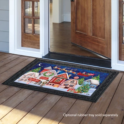 North Pole Magic Christmas Doormat Santa Sleigh Reindeer 30" X 18" Briarwood Lane 2 North Pole Magic Christmas Doormat Santa Sleigh Reindeer 30" X 18" Briarwood Lane - Image 2