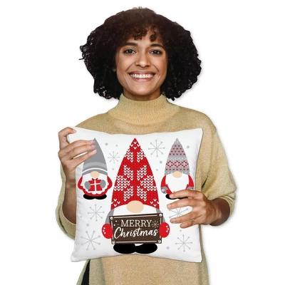 Big Dot Of Happiness Christmas Gnomes - Holiday Party Home Decorative Canvas Cushion Case - Throw Pillow Cover - 16 X 16 Inches 6 Big Dot Of Happiness Christmas Gnomes - Holiday Party Home Decorative Canvas Cushion Case - Throw Pillow Cover - 16 X 16 Inches - Image 6