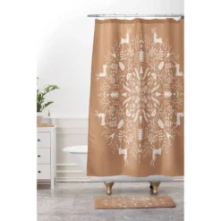 Pimlada Phuapradit Winter Forest Christmas Memory Foam Bath Mat Brown - Deny Designs