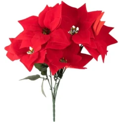Juvale 4 Pack Artificial Red Poinsettia Flowers For Christmas Decorations -Christmas Decorations GUEST 4f5778ef 94df 4f31 9a15 5d2fe4a5de71
