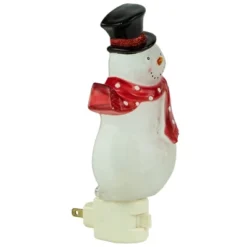 Northlight 6.75" Snowman Wearing Red Scarf Christmas Night Light -Christmas Decorations GUEST 5002169c b9a6 42e8 9eca 40ffd1362a58