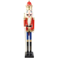 Sunnydaze Decor Sunnydaze Arnold The Strong Indoor Decorative Traditional Christmas Wooden Nutcracker Statue, 48-Inch -Christmas Decorations GUEST 53ca4ff5 6ea3 4770 9337 e0be4ae15834
