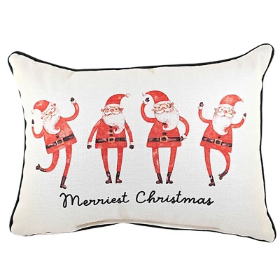 Christmas 19.0" Dancing Santas Merriest Pillow Home Decor Claus Little Birdie The Little Birdie - Decorative Pillow 1 Christmas 19.0" Dancing Santas Merriest Pillow Home Decor Claus Little Birdie The Little Birdie - Decorative Pillow