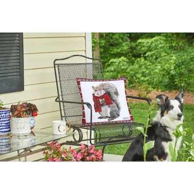 C&F Home 18" X 18" Plaid Squirrel Indoor / Outdoor Christmas Holiday Throw Pillow 1 C&F Home 18" X 18" Plaid Squirrel Indoor / Outdoor Christmas Holiday Throw Pillow