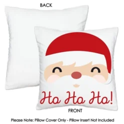 Big Dot Of Happiness Jolly Santa Claus - Christmas Party Home Decorative Canvas Cushion Case - Throw Pillow Cover - 16 X 16 Inches -Christmas Decorations GUEST 56a43927 29bd 4322 bf10 8237eeb13836