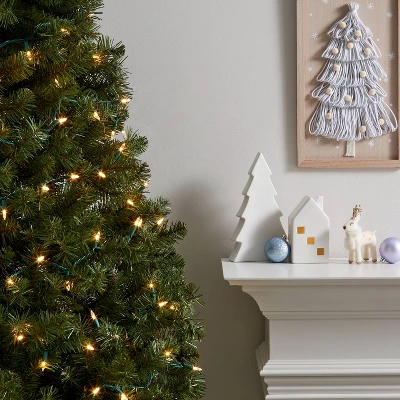 100ct LED Super Bright Mini Christmas String Lights Warm White With Green Wire - Wondershop™ 1 100ct LED Super Bright Mini Christmas String Lights Warm White With Green Wire - Wondershop™