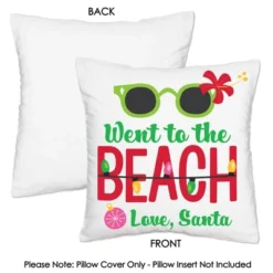 Big Dot Of Happiness Tropical Christmas - Beach Santa Holiday Party Home Decorative Canvas Cushion Case - Throw Pillow Cover - 16 X 16 Inches 10 Big Dot Of Happiness Tropical Christmas - Beach Santa Holiday Party Home Decorative Canvas Cushion Case - Throw Pillow Cover - 16 X 16 Inches -Christmas Decorations GUEST 5b0e31fb aeb0 4c83 ad20 c5d3d6a4c579